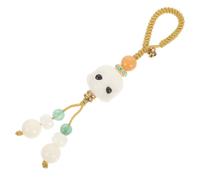 Ipetboom Porte-clés Bodhi Blanc Naturel en Racine de Bodhi, Pendentif Créatif 1 Pièce, Cordon à Perles pour Téléphone Portable, Ornement Multifonctionnel pour Décoration et Clés de Voiture