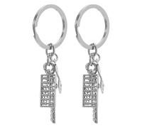 Ipetboom Porte-clés Calculatrice Mini 2 Pièces en Métal Mini Boulier Amusant, Petit Porte-clés pour Voiture et Professeur de Maths, Présent Comptabilité et Finance, Accessoire