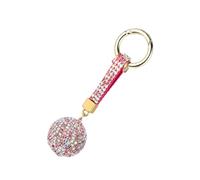 Ipetboom Porte-clés Diamant Boule Cristal Élégant pour Femme Décoration Clé Voiture et Sac Pastel Accessoire Noël