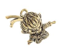 Ipetboom Porte-clés Laiton Roi Singe Robuste Charme Singe Sculpté Accessoire Unique pour Sac à Dos et Bijoux Décoration et Expressive