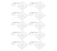 Ipetboom Porte-clés Mini CD Transparent 10 Pièces, Album Musical Étui Vierge, Pendentif Éventail Mignon à Suspendre, Accessoires Porte-clés pour Fans de Musique, Présent Souvenir