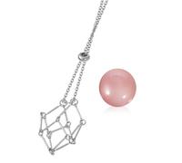 Ipetboom Porte-cristal En Métal Argenté Ajustable Pour Collier, Support De Pierre Vide, Pochette Filetée Élégante Unisexe, Accessoire Bijou Polyvalent Pour Pierre Naturelle