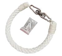 Ipetboom Porte-Rouleau de Papier Toilette en Corde Blanche Support Mural Créatif pour Salle de Bain Porte-Serviettes Suspendu Compact Style Rustique Rangement Pratique pour Rouleaux