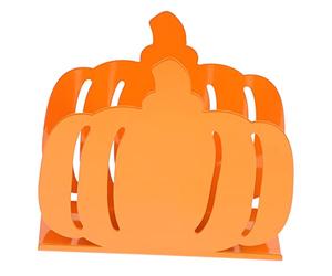 Ipetboom Porte Serviettes Forme Citrouille pour Table Thanksgiving Support Serviette Orange Décoration Automne et Rangement Pratique