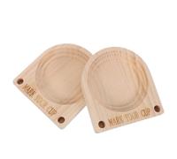 Ipetboom Porte-tasses en Bois 2 Pièces 12,7 X 11,5 X 2 Cm avec Emplacement Marqueur, Support Rangement Gobelets en Papier pour Fêtes et Douches, Organiseur Pratique pour Bureau et