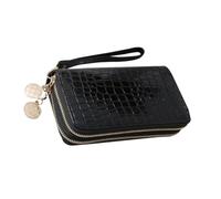 Ipetboom Portefeuille Femme Cuir avec Fermeture Éclair Longue Porte-Monnaie avec Plusieurs Compartiments pour Rangement