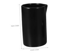 Ipetboom Pot à Lait Céramique Noir Mat Pichet Sauce Cuisine pour Steak et Café Récipient Polyvalent pour Sauces et Épices Design Moderne pour Usage Maison