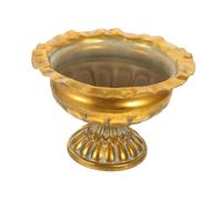Ipetboom Pot de Fleurs Vintage Doré Récipient Décoratif Européen pour Centre de Table Décoration Maison Polyvalente pour Jardin Balcon et Intérieur