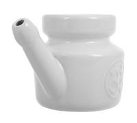 Ipetboom Pot d'Irrigation Nasal en Céramique 350 Ml Blanc, Nettoyeur Nasal Ménager pour Rinçage Sinus, Outil de Nettoyage pour Soins Nasaux Quotidiens et Pratique de Yoga