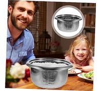 Ipetboom Pot Intérieur Acier Inoxydable Épais pour Cuiseur à Riz Électrique Cuve de Remplacement Antiadhésif et Portable Accessoire Pratique pour