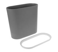 Ipetboom Poubelle Étroite sans Couvercle Gris avec Anneau Presse Anti-glisse pour Salle de Bain Cuisine Chambre Corbeille à Déchets Capacité pour Espaces Réduits