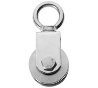 Ipetboom Poulie Pivotante en U en Acier Inoxydable 201 Système de Poulie à Corde Robuste pour Câble Métallique Roue de Traction Résistante à la Corrosion Usage Intérieur et Extérieur