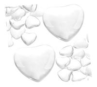 Ipetboom Présentoir à Ongles en Verre Transparent 30 Pièces Cœurs, Outil de Manucure Professionnel pour Faux Ongles, Couleurs Variées, Adapté aux Salons de Beauté et Nail Art