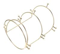 Ipetboom Présentoir à Trois Niveaux en Alliage Doré pour Couronnes de Mariée Support de Serrage-Tête et Bandeaux Organisateur de Rangement Élégant Maison pour Bijoux et Accessoires de