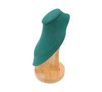Ipetboom Présentoir Collier Buste et Flanelle Support Bijoux pour Exposition et Organisation Rack Moyen Vert pour Bijoux Personnels et Commerciaux