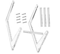 Ipetboom Présentoir de Bureau en Acrylique Transparent, Étagère Détachable pour Rangement CD et Vinyles, Grand Format Multi-Compartiments, Support pour Disques, Adapté Bureau et Salon,