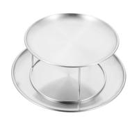 Ipetboom Présentoir Gâteau INOX Robuste pour Desserts et Cupcakes Plateau Service Mariage Polyvalent pour Table et Buffet