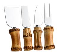 Ipetboom Professionnel de Couteaux à Fromage avec Manche Spatule Multifonction pour Découpe Facile Fourchette Compacte pour Usage Domestique