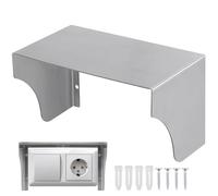 Ipetboom Protection étanche en acier inoxydable 200 mm pour sonnette, borne de recharge et contrôle d’accès, cache-sonnette résistant aux intempéries avec vis, protège contre la pluie et l’humidité