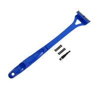 Ipetboom Rasoir Dorsal Manuel à 3 Lames pour Hommes et Femmes Tondeuse Corporelle Bleue avec 2 Têtes de Rechange Lame Tranchante et Poignée Antidérapante Épilateur Corps pour Peau Sèche