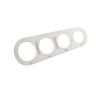 Ipetboom Règle à Spaghetti Acier Inoxydable Outil de Mesure Pratique pour Pâtes pour Spaghetti et Nouilles Design Compact et