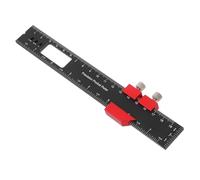 Ipetboom Règle de Traçage en T en Alliage D’Aluminium Rouge Outil de Marquage pour Menuisier Équerre Coulissante Échelle D’Angle Précision et Portabilité pour Travail du Bois