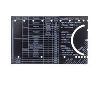 Ipetboom Règle D'ingénierie Métallique Compacte 15 Cm, Rapporteur Compas Gradué, Outil de Poche Précis pour Ingénieurs Civils et Architectes, Échelle Métrique Portable pour Mesures Rapides