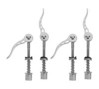 Ipetboom Remplacement du clip de fermeture du broyeur 4pcs en acier inoxydable pour couvercle de broyeur argent, résistant à la déformation pour usage en chimie et transformation des