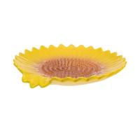 Ipetboom Repose-cuillère en Céramique Tournesol Jaune, Porte-ustensiles Antidérapant pour Plaque de Cuisson, Support de Cuillère Décoratif Cuisine et Bar, Accessoire Pratique et Protecteur