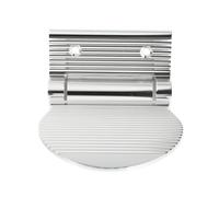 Ipetboom Repose-pieds Antidérapant Argenté pour Salle de Bain, Pédale Simple en Métal Solide, Adapté aux Femmes Enceintes et Personnes Âgées, Accessoire Sécurité Toilettes