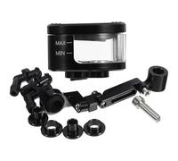 Ipetboom Réservoir de Liquide de Frein pour Moto en Alliage D'aluminium Cnc, Kit Support, Couleur Noire, Accessoire de Freinage Performant Compatible Multiples Modèles, Pièce Moto