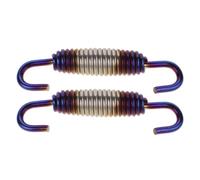 Ipetboom Ressorts pour Tuyaux D’échappement Moto 2 Pcs, Crochets Pivotants à Ressort Double Action, Métal Robuste, Demi-bleu, Accessoires Moto pour Systèmes D’échappement et Optimisation