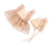 Ipetboom Robe de Naissance Bébé Fille pour Séance Photo -Né Tenue Photo Tutu en Tissu Confortable Couleur Kaki Ensemble 1 Pièce Studio et Extérieur