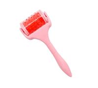 Ipetboom Rouleau Facial Glace Taille Moyenne Rouleau de Massage Visage Portable Femmes Soins du Visage Manche Rose Perles Roses Usage Maison et Voyage