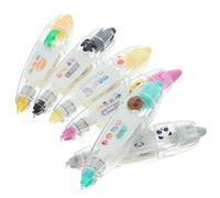 Ipetboom Ruban Correcteur Décoratif Cartoon 6 Pièces 4m Plastique Presse Facile Décoration Papeterie Bureau Collection