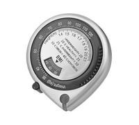 Ipetboom Ruban de Mensuration Corporel Multifonctionnel Rétractable pour Mesure de Tour Calcul Bmi et Portable pour Usage Personnel et Design Compact Argenté