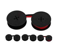 Ipetboom Ruban Encreur Double Bobine pour Machine à Écrire Vintage, Lot de 4 Pièces Noir et Rouge, Nylon Large Compatible Modèles Classiques, Frère, Poisson Volant - Remplacement