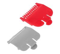 Ipetboom Sabots De Tondeuse à Cheveux 2 Pièces Petits Guides De Coupe Réglables Protections Pratiques Pour Coiffeurs Usage Professionnel Et Personnel Couleurs Gris Et Rouge