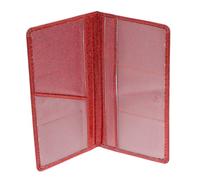 Ipetboom Sac de Carte en Cuir Porte Papier Support de véhicule Titulaire de la Carte de Voiture Titulaire de la Carte d'assurance Voiture Titulaire d'un permis Faux Cuir Rouge