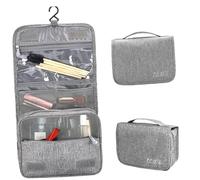 Ipetboom Sac de Toilette Suspendu Multifonction Pliable Capacité et Organisé pour Voyage Camping et Affaires avec Crochet Intégré