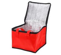 Ipetboom Sac Réutilisable pour Transport Alimentaire avec Poignée Sac Thermique pour Pizza Fruits de Mer et Gâteaux et Isolant Thermique Rouge