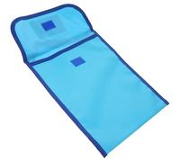 Ipetboom Sacoche Fourre-Tout à Main pour Manuels Scolaires, Grosse Capacité, Nylon Résistant, Couleur Bleue, Poche Transparente pour Nom, pour Garçon et Filles de Maternelle, Usage