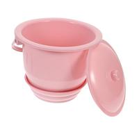 Ipetboom Seau D'urinoir Épais avec Couvercle, Pot de Chambre Portable Rouge en Plastique Pp, Base Antidérapante Stable, Pratique pour Usage Domestique et Soins Nocturnes, 1 Pièce