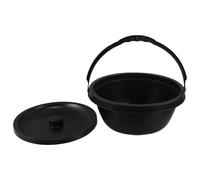 Ipetboom Seau Hygiénique pour Chaise Percée avec Couvercle Seau Robuste Portable pour Toilette de Chevet Pot pour Personnes Âgées Fauteuil Roulant Usage Domestique et Hospitalier