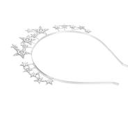 Ipetboom Serre-tête Couronne Étoile Cristal Bandeau De Bal Pour Mariage Accessoires Cheveux Femme Diadème De Déesse Coiffe Argenté