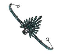 Ipetboom Serre-tête rétro en strass avec tête de mort - Diadème de sorcière reine d'Halloween - Coiffe gothique de mort pour banquets, festivals et fêtes - Bijou décoratif