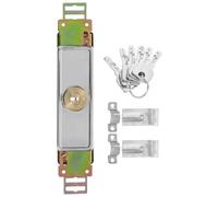 Ipetboom Serrure Verticale pour Porte de Garage à Enroulement Verrou en Métal Trempé Antirouille avec 6 Clés Loquet Robuste de Sécurité pour Portes à Enroulement Installation