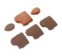 Ipetboom Set de Mini Houppettes Visage Doux Forme Biscuit Chocolat Éponge Compacte Non Absorbante pour Fond de Teint Liquide et Usage Sec et Humide Maquillage Contour des Yeux