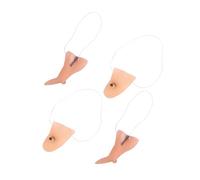 Ipetboom Set de Nez et Menton de Sorcière Faux Long Vinyle Accessoire Cosplay Halloween Léger et Réaliste Costume Sorcière Fille et Adulte Déguisement Confortable