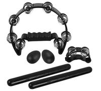 Ipetboom Set de Percussion Complet avec Clochettes Main et Pied Bâtons de Rythme et Œufs Shaker Portable pour Débutants et Musiciens Expérimentés pour Fête Groupe et Accompagnement Musical